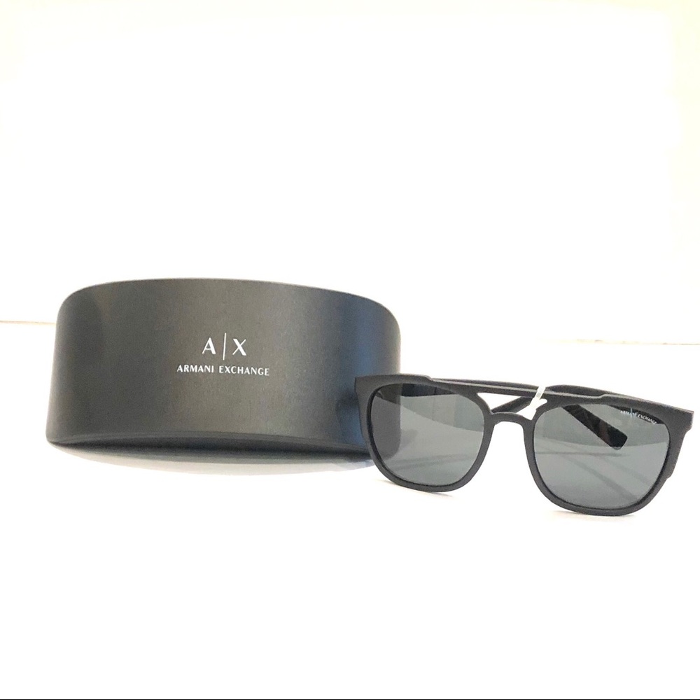 🌺Armani Exchange Black Unisex Sunglasses+Case NWT